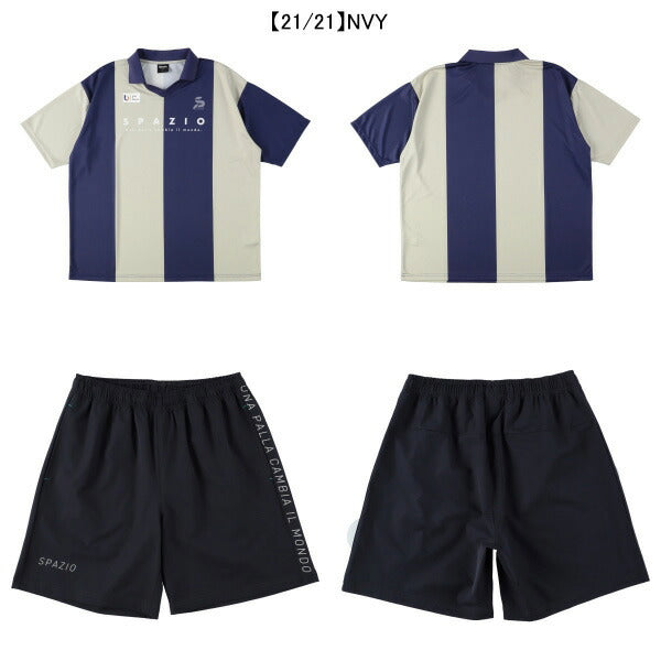 【ショップ限定エントリーでさらに+9倍】【上下セット】スパッツィオSpazioスキッパーオーバーポロプラパン上下TP0646-GE1086サッカーフットサルメンズ