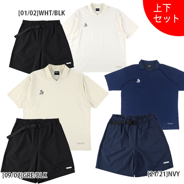 【上下セット】スパッツィオSpazioスキッパーポロギアショーツ上下TP0647-BT0285サッカーフットサルメンズ