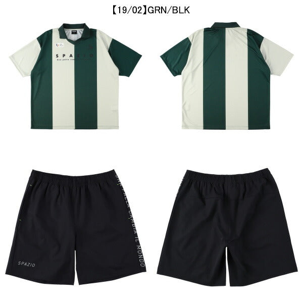【ショップ限定エントリーでさらに+9倍】【上下セット】スパッツィオSpazioJr.スキッパーオーバーポロプラパン上下TP0648-GE1087サッカーフットサル子供用