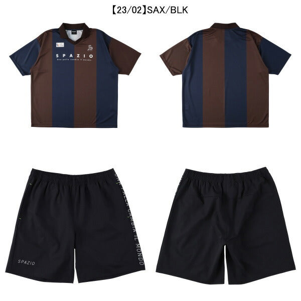 【ショップ限定エントリーでさらに+9倍】【上下セット】スパッツィオSpazioJr.スキッパーオーバーポロプラパン上下TP0648-GE1087サッカーフットサル子供用