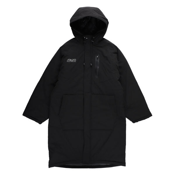 スパッツィオSpazioテクニカルラインベンチコートTP0658サッカーフットサルロングコート防寒メンズブラック