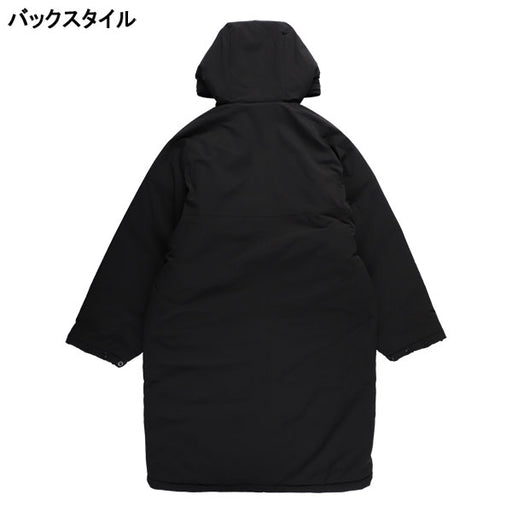 スパッツィオSpazioテクニカルラインベンチコートTP0658サッカーフットサルロングコート防寒メンズブラック