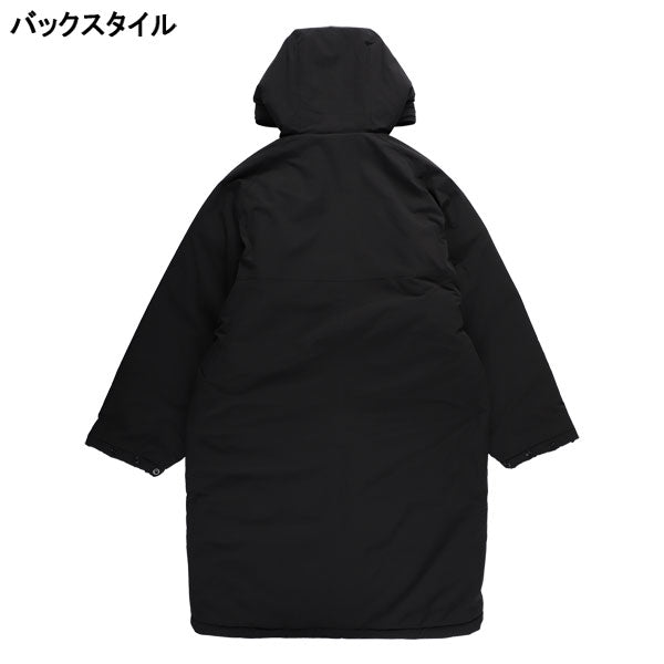 スパッツィオSpazioテクニカルラインベンチコートTP0658サッカーフットサルロングコート防寒メンズブラック