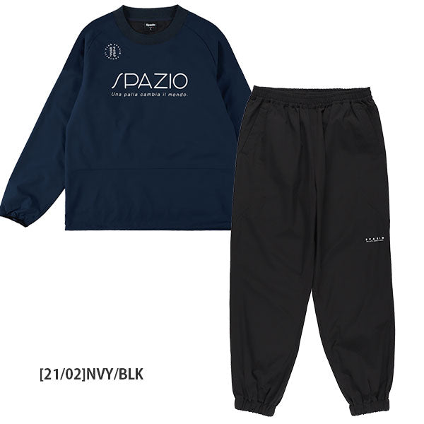 【上下セット】スパッツィオSpazioジュニアリブネック長袖ピステラインパンツTP0664BT0297サッカーフットサルトレーニングウェア子供用