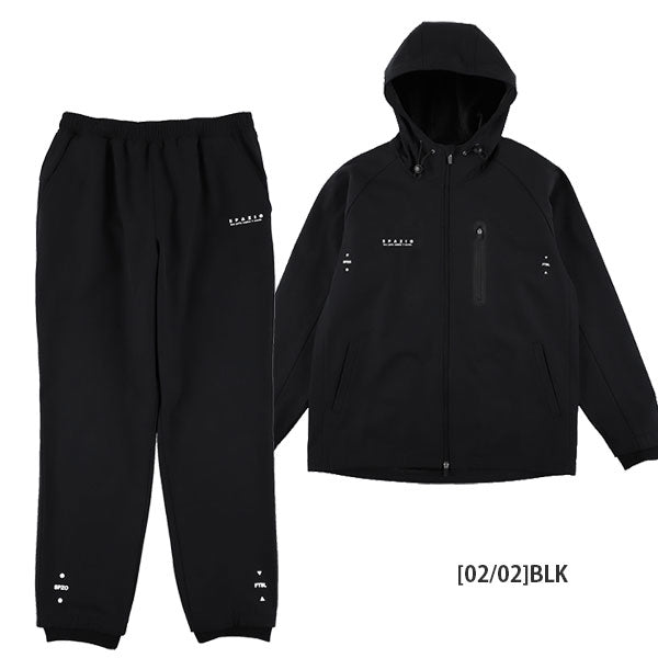 【上下セット】スパッツィオSpazio裏シャギーフロストフレームジップパーカーパンツ上下TP0670-BT0304サッカーフットサル練習着メンズ