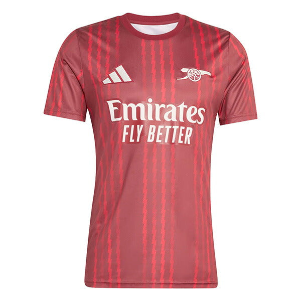 アーセナルARS2025-26プレマッチシャツTS136-JZ6906サッカーレプリカプラクティスシャツレッドアディダスadidas