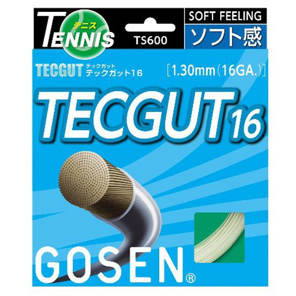 【ショップ限定エントリーでさらに+9倍】【ラケットと同時購入で張上げ加工サービス】ゴーセン硬式テニスストリングスガットテックガット16TS600W