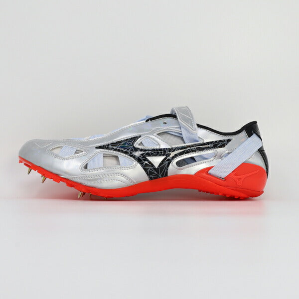 【ショップ限定エントリーでさらに+9倍】ミズノMIZUNO陸上スパイククロノインクスU1GA210040短距離向けオールウェザーシルバーNEWカラー