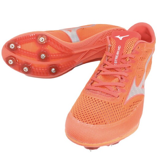 【ショップ限定エントリーでさらに+9倍】ミズノMIZUNOメンズレディース陸上スパイクXSTREAMMDU1GA231312エックスストリーム短距離中距離オールウェザートラック専用オレンジ