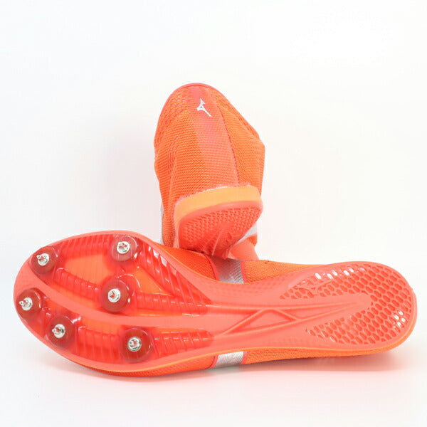 【ショップ限定エントリーでさらに+9倍】ミズノMIZUNOメンズレディース陸上スパイクXSTREAMMDU1GA231312エックスストリーム短距離中距離オールウェザートラック専用オレンジ