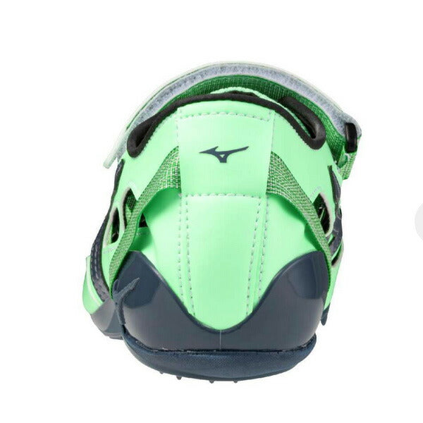 【ショップ限定エントリーでさらに+9倍】ミズノMIZUNOメンズレディース陸上スパイククロノインクスJAPAN短距離用ハードルオールウェザートラック専用U1GA2410-11ライトグリーンネイビー