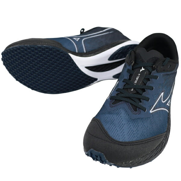 ミズノMIZUNOメンズランニングシューズWAVEDUEL4ウエーブデュエル4マラソンジョギングネイビーU1GD2550-12