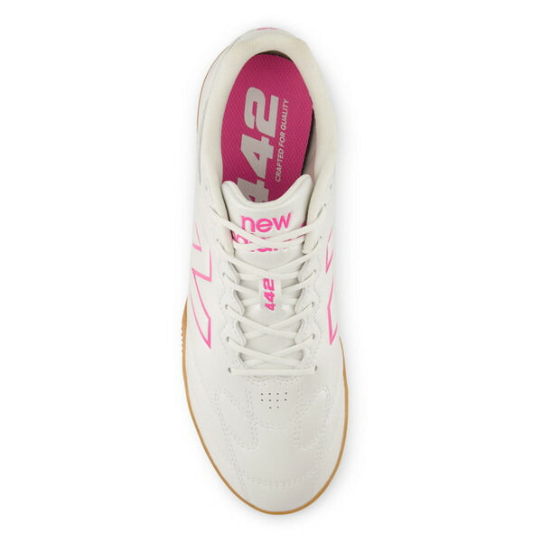 442TeamINV3ニューバランスNewBalanceU43I2Q0-2Eホワイトピンクフットサルシューズインドア室内用