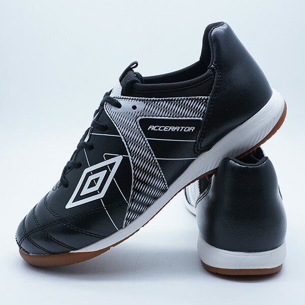 【ショップ限定エントリーでさらに+9倍】アクセレイターTRJRWIDEINアンブロumbroUF5SFCF2J-BKWHブラックジュニアフットサルシューズインドア室内用