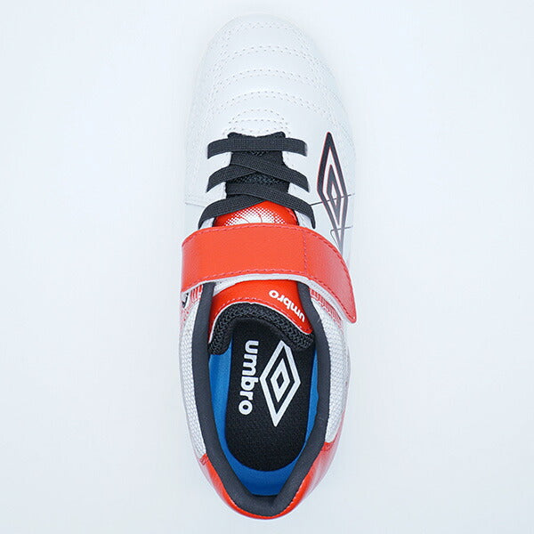 【ショップ限定エントリーでさらに+9倍】アクセレイターSBJRWIDEアンブロumbroUF5SFCT7J-WHRDホワイトレッドジュニアサッカートレーニングシューズベルクロ