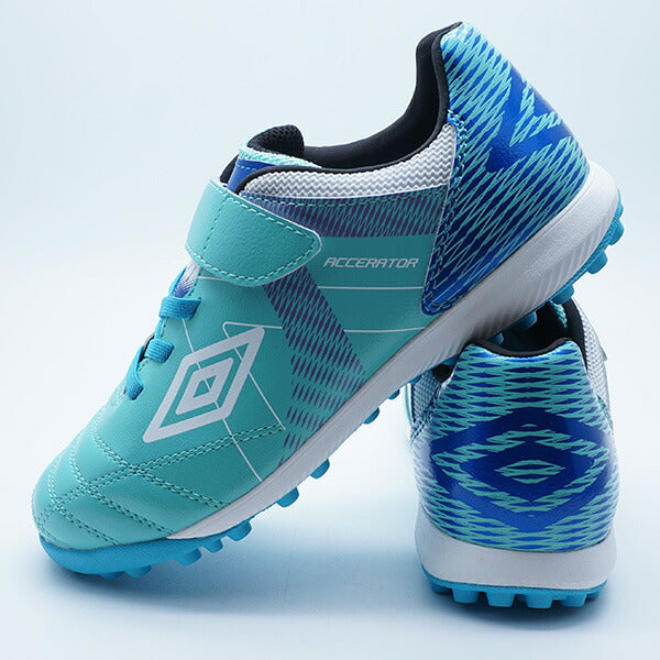 アクセレイターSBJRWIDEアンブロumbroUF5SFCT8J-EMEMエメラルドブルージュニアサッカートレーニングシューズベルクロ