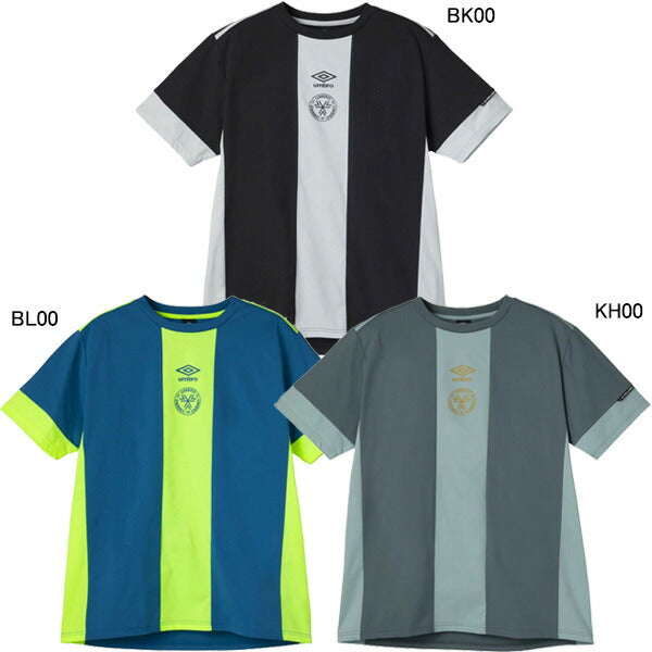 【ネコポス送料無料】アンブロumbroTHETHIRDフィールテックプラクティスシャツUF5SHS51Mサッカーフットサルプラシャツ半袖練習着メンズ