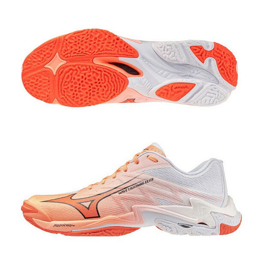 【予約販売】ミズノMIZUNOメンズレディースバレーボールシューズウエーブライトニングエリートWAVELIGHTNINGELITEコーラルV1GA2600-80