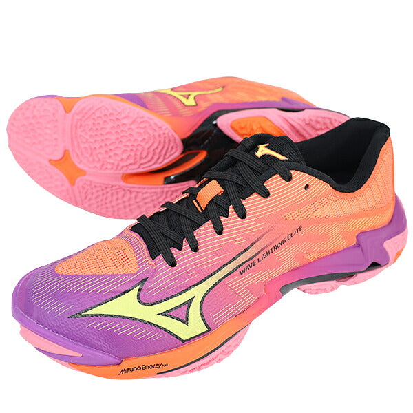 ミズノMIZUNOメンズレディースバレーボールシューズウエーブライトニングエリートWAVELIGHTNINGELITEコーラルV1GA2600-81