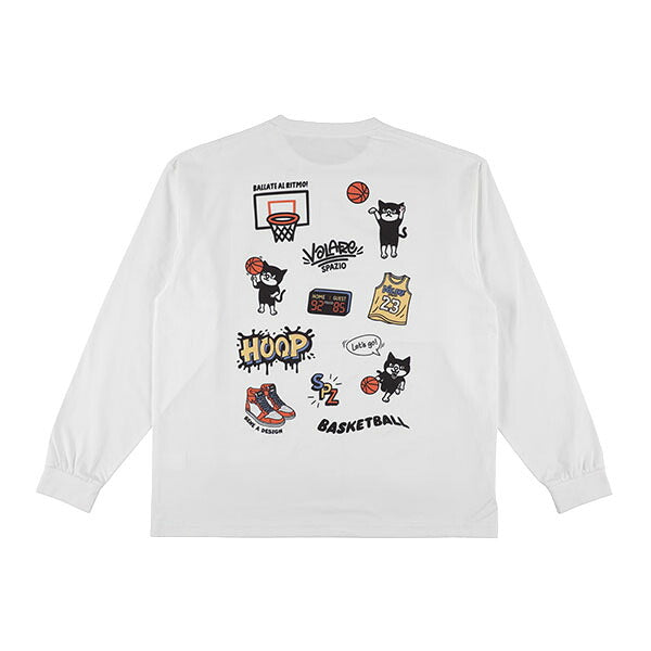 【ネコポス送料無料】スパッツィオSpazioバスケマルチOVSロングTシャツバスケットボールシャツメンズレディースVB-0009