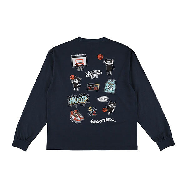 【ネコポス送料無料】スパッツィオSpazioバスケマルチOVSロングTシャツバスケットボールシャツメンズレディースVB-0009