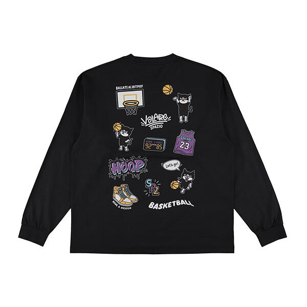 【ネコポス送料無料】スパッツィオSpazioJr.バスケマルチOVSロングTシャツバスケットボールジュニアシャツVB-0010