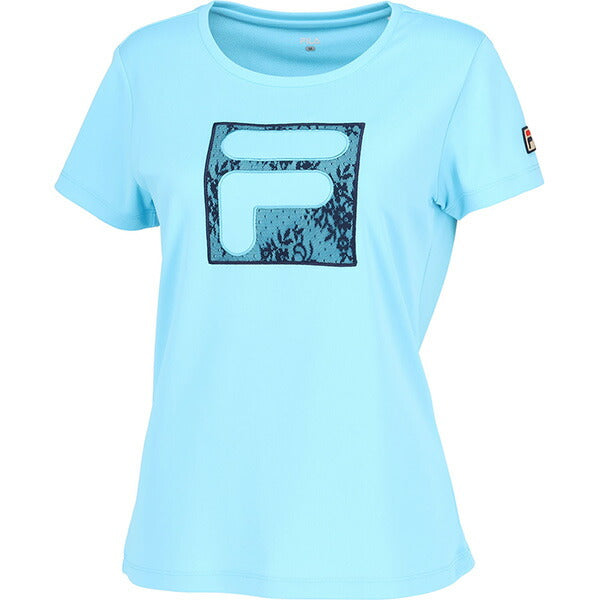 【ネコポス送料無料】フィラFILAレディーステニスウェアアップリケTシャツ半袖VL2840