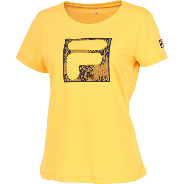 【ネコポス送料無料】フィラFILAレディーステニスウェアアップリケTシャツ半袖VL2840