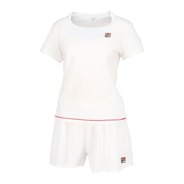 【ネコポス送料無料】フィラFILAテニスサッカーストライプスクエアネックシャツゲームシャツレディースウィメンズVL2847