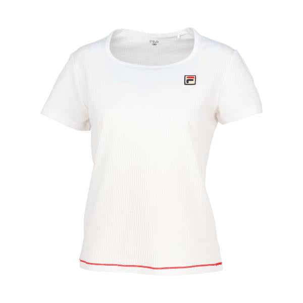 【ショップ限定エントリーでさらに+9倍】【ネコポス送料無料】フィラFILAテニスサッカーストライプスクエアネックシャツゲームシャツレディースウィメンズVL2847