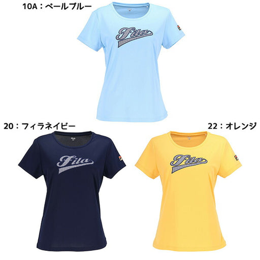 【ショップ限定エントリーでさらに+9倍】【ネコポス送料無料】フィラFILAレディーステニスウェアアップリケTシャツ半袖VL2855