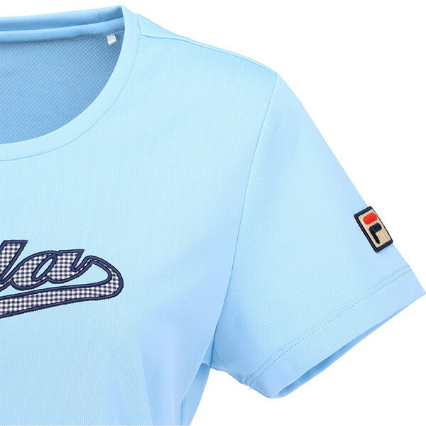 【ショップ限定エントリーでさらに+9倍】【ネコポス送料無料】フィラFILAレディーステニスウェアアップリケTシャツ半袖VL2855