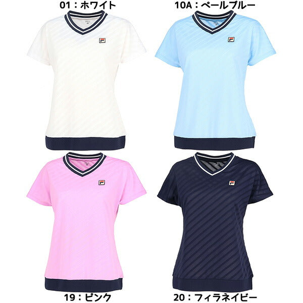 【ネコポス送料無料】フィラFILAレディーステニスウェアゲームシャツTシャツ半袖VL2864