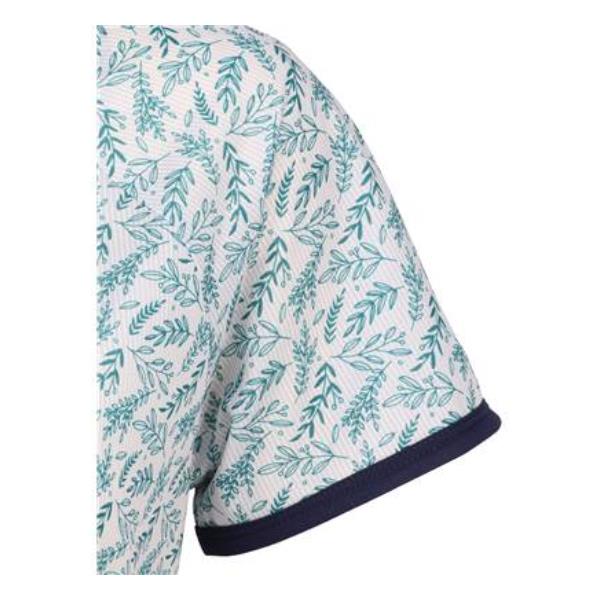 【ショップ限定エントリーでさらに+9倍】フィラFILAテニスウェアピンメッシュストライプボタニカルプリントスクエアネックゲームシャツレディースVL2871