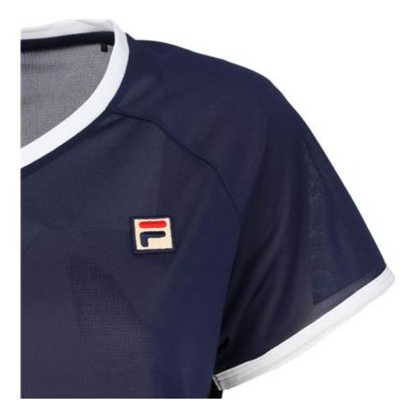 【ショップ限定エントリーでさらに+9倍】フィラFILAテニスウェアピンメッシュストライプボタニカルプリントVネックワンピースレディースVL2875