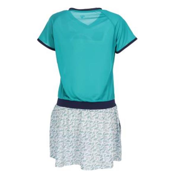 【ショップ限定エントリーでさらに+9倍】フィラFILAテニスウェアピンメッシュストライプボタニカルプリントVネックワンピースレディースVL2875