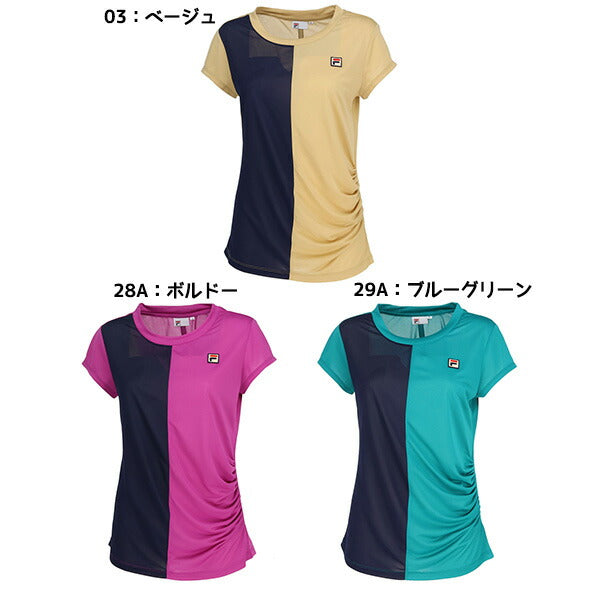 【ネコポス送料無料】フィラFILAレディーステニスウェアゲームシャツTシャツ半袖VL2876