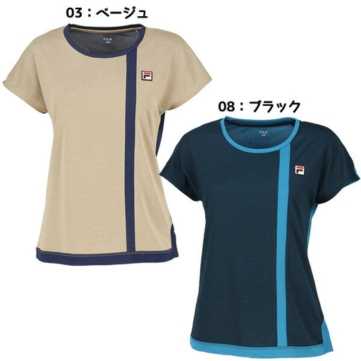 【ショップ限定エントリーでさらに+9倍】フィラFILAレディーステニスウェアシャツVL2920ドットＴシャツゲームシャツ半袖