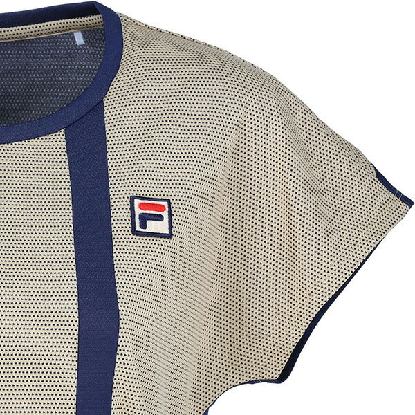 【ショップ限定エントリーでさらに+9倍】フィラFILAレディーステニスウェアシャツVL2920ドットＴシャツゲームシャツ半袖