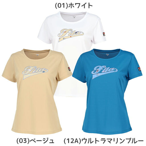【ネコポス送料無料】FILAフィラテニスレディースTシャツアップリケTシャツVL2926