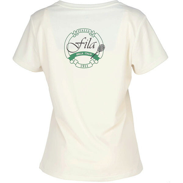 【ショップ限定エントリーでさらに+9倍】フィラFILAレディーステニスウェアシャツVL2953バックプリントTシャツグラフィック半袖
