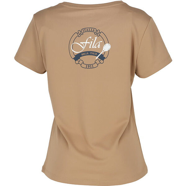 【ショップ限定エントリーでさらに+9倍】フィラFILAレディーステニスウェアシャツVL2953バックプリントTシャツグラフィック半袖
