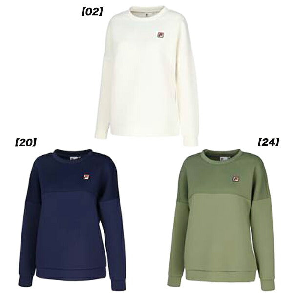 フィラFILAレディーステニスウェアウォームアップシャツVL2960スウェットトップストレーナー長袖