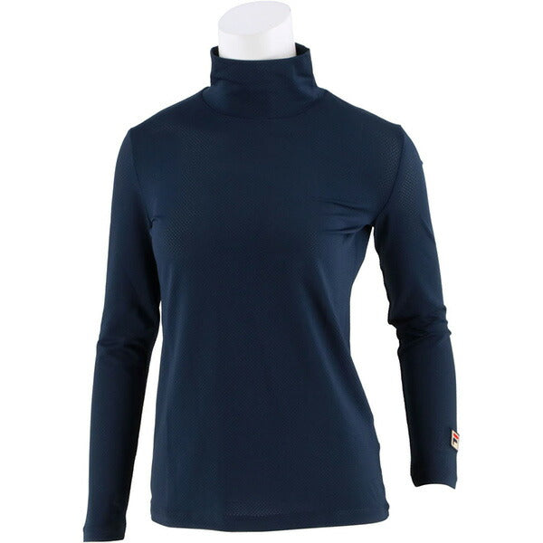 【ショップ限定エントリーでさらに+9倍】【ネコポス送料無料】フィラFILAテニスレディースインナーウエアWメッシュハイネックロングスリーブシャツロングTシャツVL8032