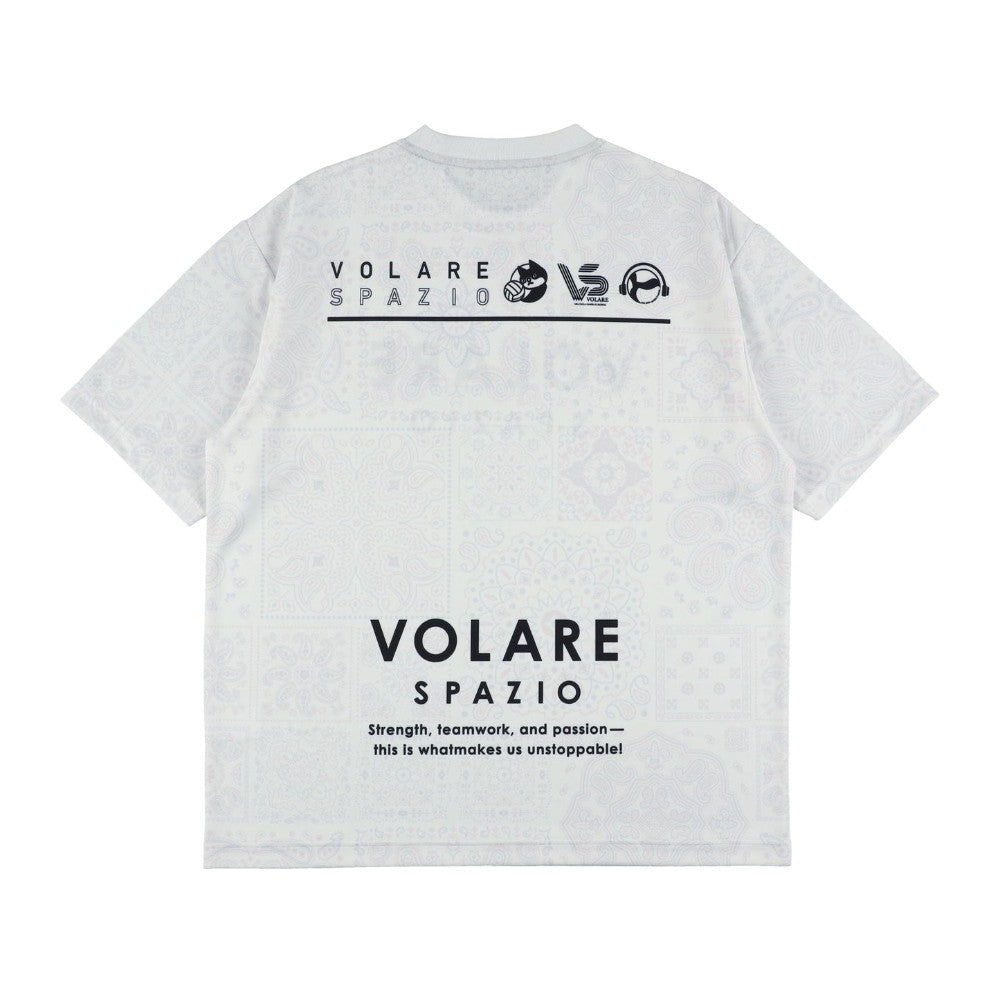 【ネコポス送料無料】spazioスパッツィオバレーボールゲームシャツメンズレディースVolareペイズリーオーバーサイズシャツVS-0014