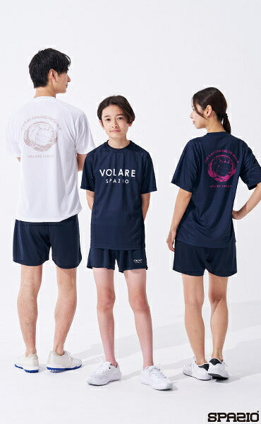 【ネコポス送料無料】スパッツィオSpazioバレーボールシャツプラクティスシャツ半袖Tシャツヘッドフォンメンズレディースユニセックス大人VS-0038