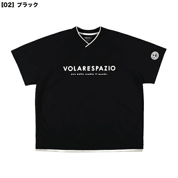 スパッツィオspazioエッジV半袖ピステメンズレディースバレーボールシャツVS-0048