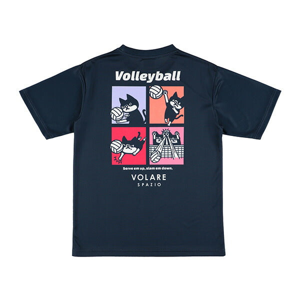 【ネコポス送料無料】スパッツィオSPAZIOバレーボールゲームシャツジュニアPIPPOプラシャツ2バレーシャツ半袖子供VS0004