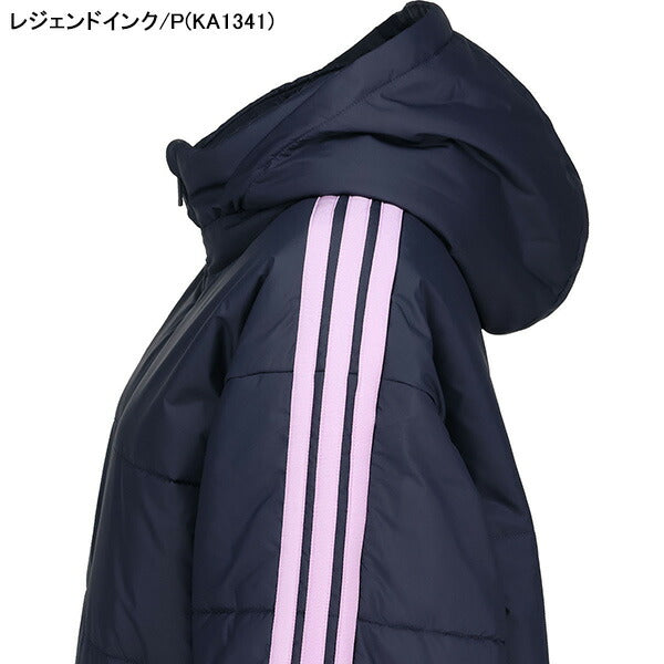 アディダスadidasジュニアMHボアロングコートVS459サッカーフットサルベンチコート防寒フード子供用