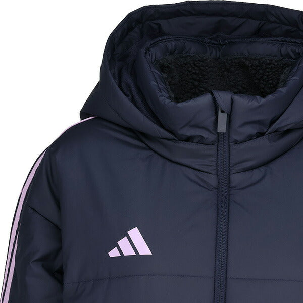 アディダスadidasジュニアMHボアロングコートVS459サッカーフットサルベンチコート防寒フード子供用